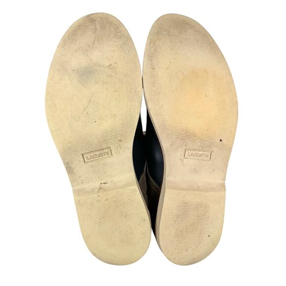 Lacoste | Men | Sherbrooke Leather Canvas Mixed Media Dress Oxford Shoes | Sz 8 - Picture 5 of 13